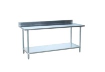 Stainless Steel Work Prep Table with Back Splash